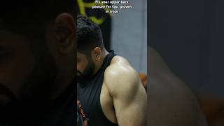 Fix your upper back posture in dumbbell shrugs for fast growth in traps [upl. by Nauaj]