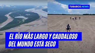 DE PARAÍSO A DESIERTO Así se ve la extrema sequía del río amazonas [upl. by Ahmar513]