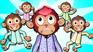 Five Little Monkeys Jumping On The Bed  Nursery Rhymes For Children  SRGMs [upl. by Norrej940]