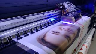 Flora XTRA320 Led UV printer  8 x Konica Minolta 1024i [upl. by Ahsien]