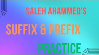 suffixes and prefixes Practice [upl. by Colly]