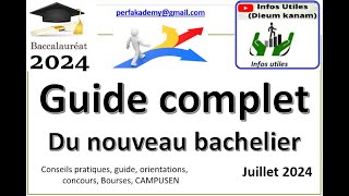 urgent  Guide complet dorientation scolaire et professionnelle pour les nouveaux bacheliers 2024 [upl. by Aneri504]