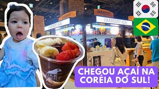 QUE FILA ENORME AGORA TEM AÇAÍ NA CORÉIA testamos a nova cadeirinha do carro vlog na coréia [upl. by Ecneitap]