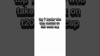 Top 7 Bowlers take hattrick on world cup ♥️👿subscribecricketpopularlegendcricketerscricketlove [upl. by Elconin]