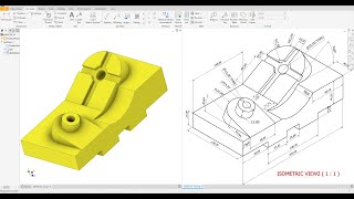 Autodesk inventor 2024 Exercise 24 Drawing A Simple 3D Model [upl. by Merriott232]