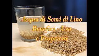 Acqua di Semi di Lino  Benefici Uso e Proprietà [upl. by Gauldin269]