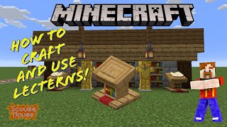 Minecraft  How to craft and use LECTERNS Tutorial [upl. by Devora]