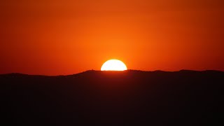 Sunrise over the Transjordan Mountains Real Time [upl. by Irakab]