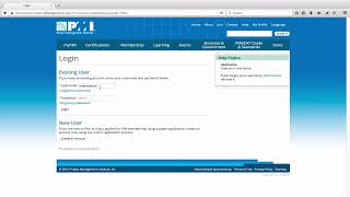 How to register at PMI website [upl. by Ardnasak390]