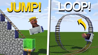 Minecraft 10 Roller Coaster Build Hacks amp Ideas [upl. by Nosae976]