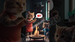 A house on fire cute cat ai catlover cutecat trendingshorts [upl. by Ambler]