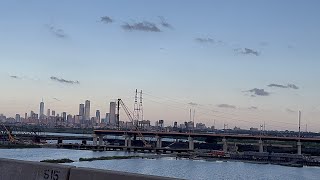 Both Brand New Raritan River Bridge and Portal North Bridge Construction at Sunset [upl. by Idnek]