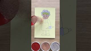 Sand painting baker satisfying video how to paint with sand Chim Xinh channel [upl. by Eibbor77]