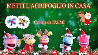 METTI LAGRIFOGLIO IN CASA CON TESTO  CANZONE DI NATALE PER BAMBINI [upl. by Artinek]