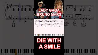 DIE WITH A SMILE  LADY GAGA amp BRUNO MARS  ACCOMPAGNAMENTO PIANISTICO accompiano shorts [upl. by Odnala]