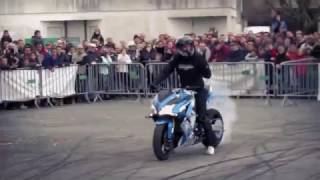 Puces Moto Niort 2017  GuyGuy Stunt Guillaume Gleyo [upl. by Columbus]