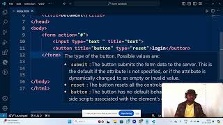 HTML Form Control  Button  Submit  Reset Form Control [upl. by Lenad867]