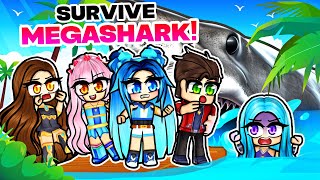 Survive the MEGA SHARK in Roblox [upl. by Yeltnerb843]