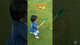 golferbhavyaytshorts baby shortsfeed viralvideo funnycutebaby funny youtubeshorts golfergirl [upl. by Yekcin]