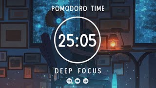 2 hours study ★︎ 25 Minute Timer ★︎ Lofi Pomodoro 2505 ★︎ 4 x 25 min [upl. by Megen]