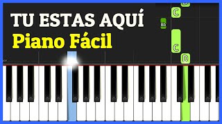 TU ESTAS AQUI Marcela Gándara Piano Tutorial Fácil  Tutoriales de Alabanzas Cristianas Fáciles [upl. by Aneen]