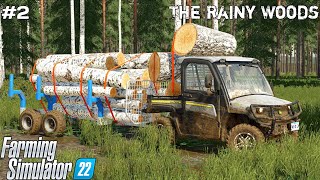 Cutting The so many trees  Farming Simulator 22 The Rainy Woods  Episode  2 [upl. by Harras656]