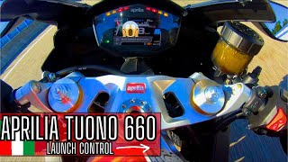 Aprilia Tuono 660 factory 2023  Acceleration amp Top speed 😨😨 [upl. by Nauaj]