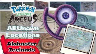 All Unown Locations Alabaster Icelands  Pokémon Legends Arceus [upl. by Madelle]