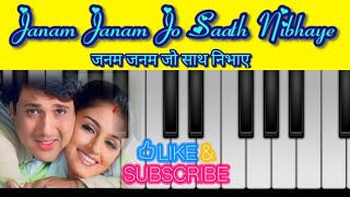 Janam Janam Jo Saath Nibhaye Piano Tutorial Full song YouTube · LalitaNayal [upl. by Lafleur598]