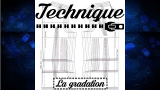 Couture  Comment agrandir ou réduire un patron  gradation [upl. by Spalla997]