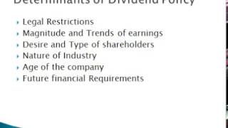 Determinants of Dividend Policy [upl. by Follansbee]