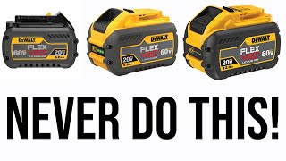 NEVER USE DEWALT FLEXVOLT BATTERIES ON 20V MAX TOOLS [upl. by Wil]