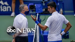 Novak Djokovic ejected from US Open  WNT [upl. by Michiko]