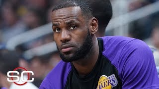 LeBron James groin injury update  SportsCenter [upl. by Ashla]