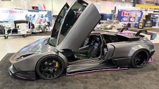 Finishing My Cyberpunk Lamborghini Murcielago On The SEMA Show Floor Then Drive Home [upl. by Arbas]