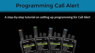Programming GSeries P25 Voice Pager P25 Paging using Call Alert [upl. by Eniamert]