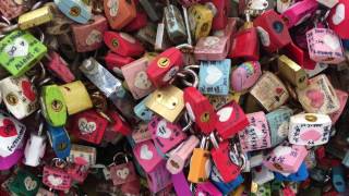 Love Locks at N Seoul Tower  Seoul Korea 🇰🇷 [upl. by Alaik]