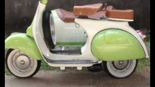 Vespa Scooter VBB White Green 1964 [upl. by Bouchier627]