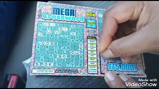 mega crossword  ticket de lotería de california scratch loteria [upl. by Bunce]