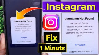 instagram username not found Problem  instagram we couldnt find an account with the username [upl. by Herzen]