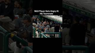 MLB Player Gets Angry At His Teammate sports baseball mlb foryou [upl. by Tnirb]