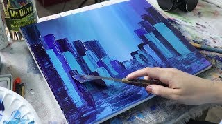 ASMR  Palette Knife Painting no talking [upl. by Belle84]