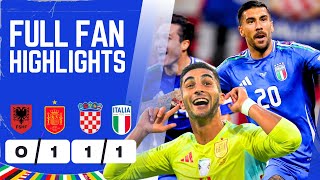 Italy COMEBACK LATE Croatia 11 Italy Highlights  Albania 01 Spain [upl. by Nahtan]