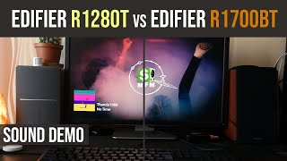 Edifier R1280T vs Edifier R1700BT Sound demo [upl. by Eiznekcam]