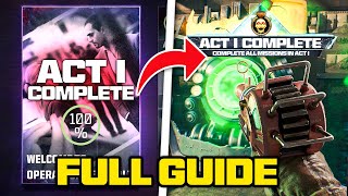 COMPLETE MW3 ZOMBIES ACT 1 GUIDE ALL 21 MISSIONS FULL WALKTHROUGH [upl. by Lithea]