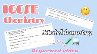 IGCSE Chemistry062031ON12Stoichiometry ⚗📝Q7 [upl. by Anivla]