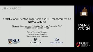 USENIX ATC 24  Scalable and Effective Pagetable and TLB management on NUMA Systems [upl. by Calan667]