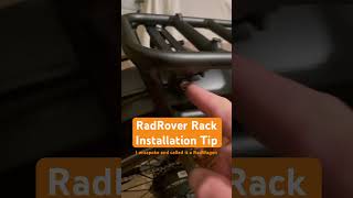 RadRover Rad Rhino 6 Plus Rack Installation Tip [upl. by Nedyaj]