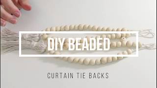 DIY Curtain Tiebacks  NoCost Project [upl. by Brina]