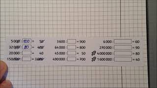 Mathe Klasse 4  Ergänzungsaufgaben beim Dividieren im Kopf [upl. by Eloise]